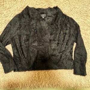 XL Black Furry Bolero